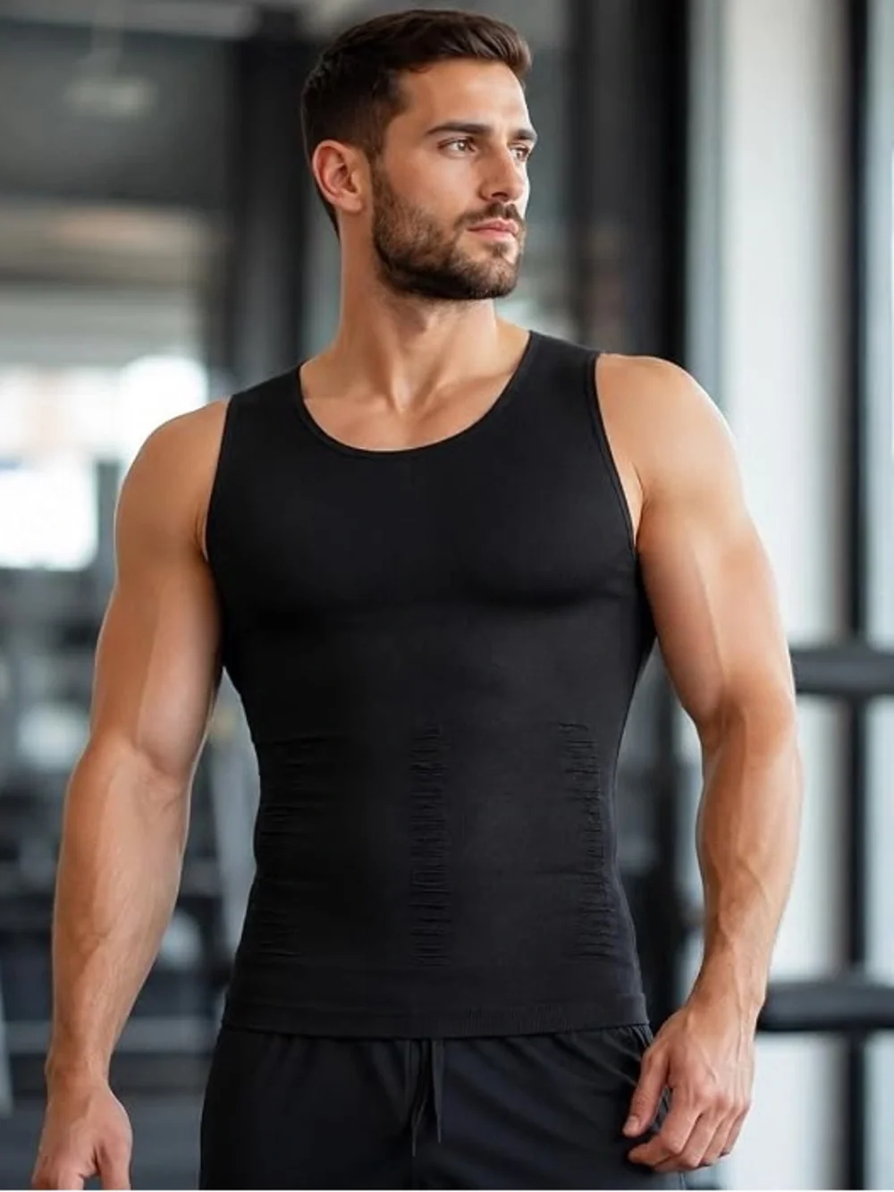Men's Black Compression Tank Top